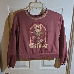 Ally B Wild Flower Sweatshirt - Pink